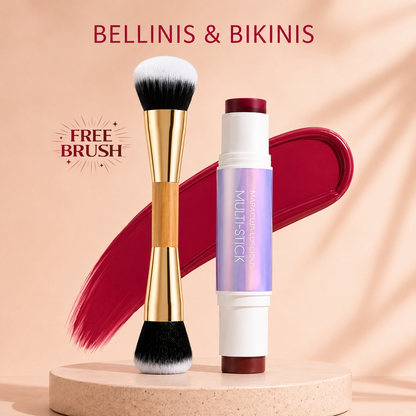 Maracuja Luscious multi-stick + brush - double-ended cream blush & bronzer stick