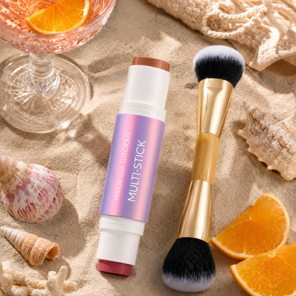 Maracuja Luscious multi-stick + brush - double-ended cream blush & bronzer stick