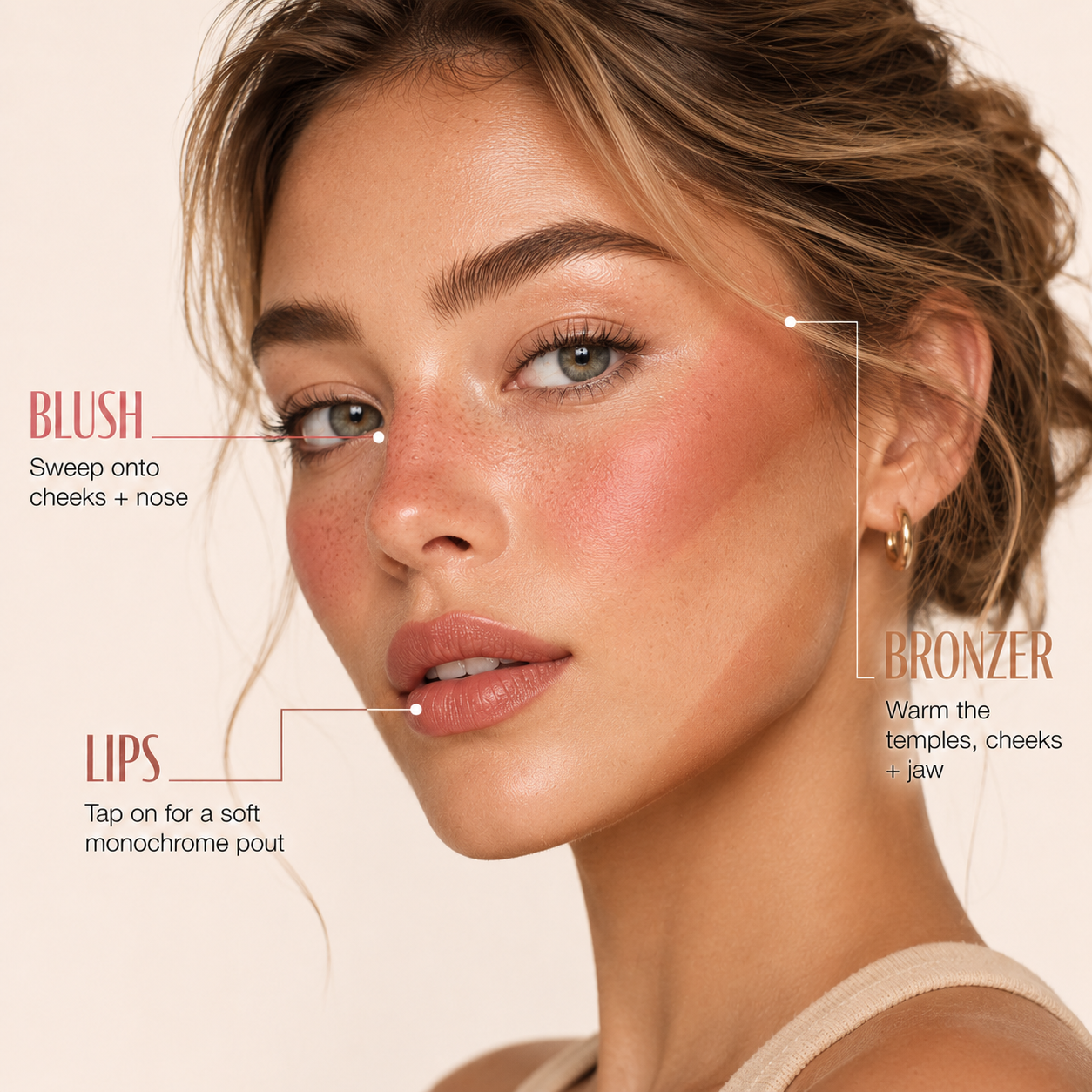 Maracuja Luscious multi-stick + brush - double-ended cream blush & bronzer stick